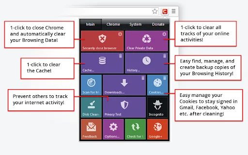 I-download ang Click&Clean: Linisin ang Browser sa Isang Click - Screenshot 1