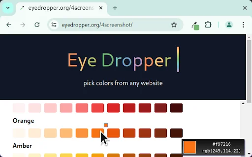 Eye Dropper: Kunin ang Kulay sa Website nang Mabilis at Libre - Screenshot 1