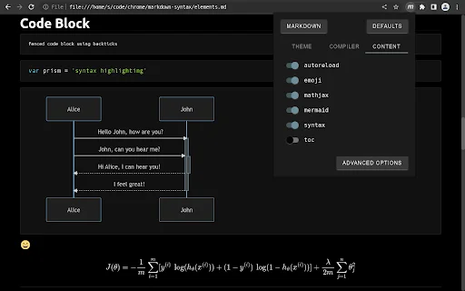 Markdown Viewer: Pinakamahusay na Markdown Reader para sa Chrome - Screenshot 3