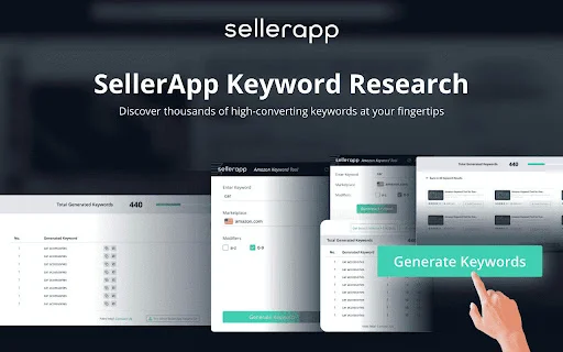 Amazon Keyword Tool para sa SellerApp – Libreng Keyword Generator - Screenshot 1