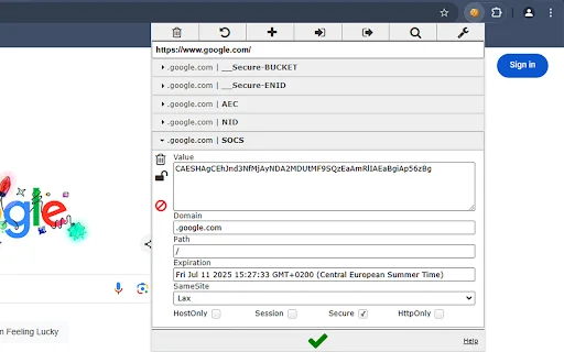 I-download ang EditThisCookie (V3) – Pinakamahusay na Cookie Manager - Screenshot 3