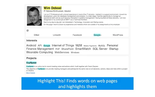Highlight This: Awtomatikong Pag-highlight ng Salita sa Chrome - Screenshot 1